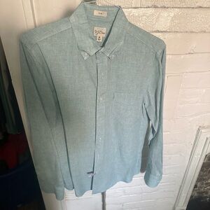JCrew green button up